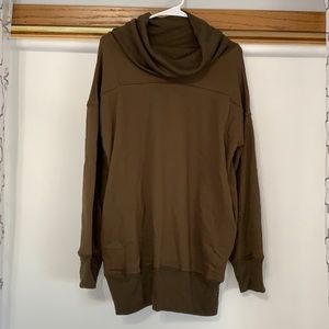 Cowl neck tunic sweatshirt
